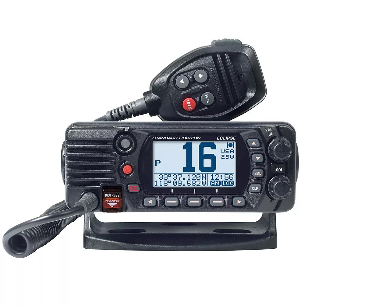Standard Horizon Eclipse GPS Black Wtron VHF Class D 25 Watt