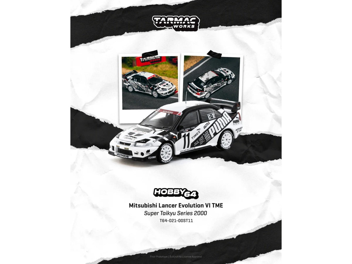 Mitsubishi Lancer Evolution VI TME RHD #11 1/64 Diecast Model Car - Tarmac Works