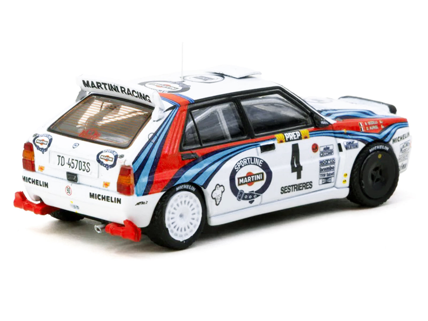 Lancia Delta HF Integrale #4 Didier Auriol - Bernard Occelli "Martini Racing" Winner "Monte Carlo Rally" (1992) "Hobby64" Series 1/64 Diecast Model Car by Tarmac Works