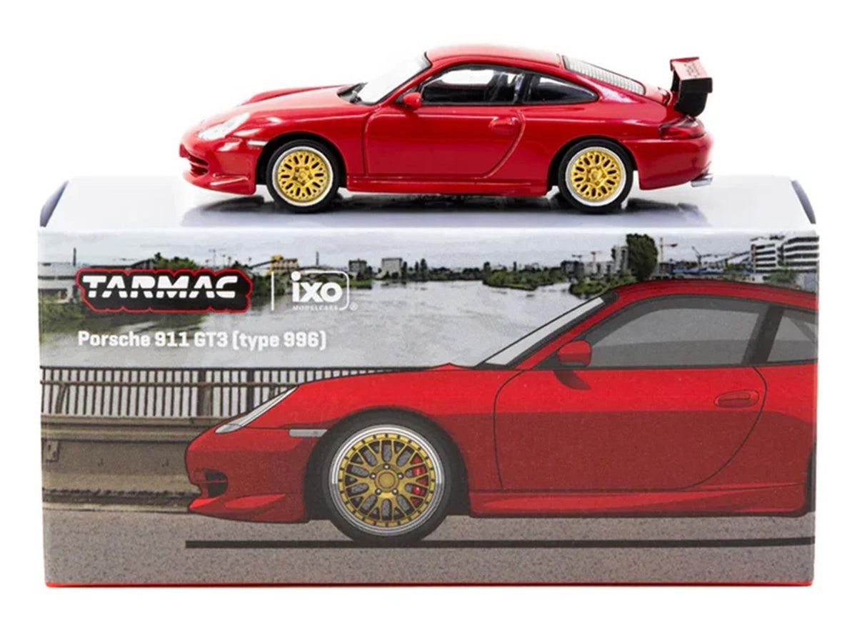 Porsche 911 GT3 (996) Red "Global64" Series 1/64 Diecast Model by Tarmac Works