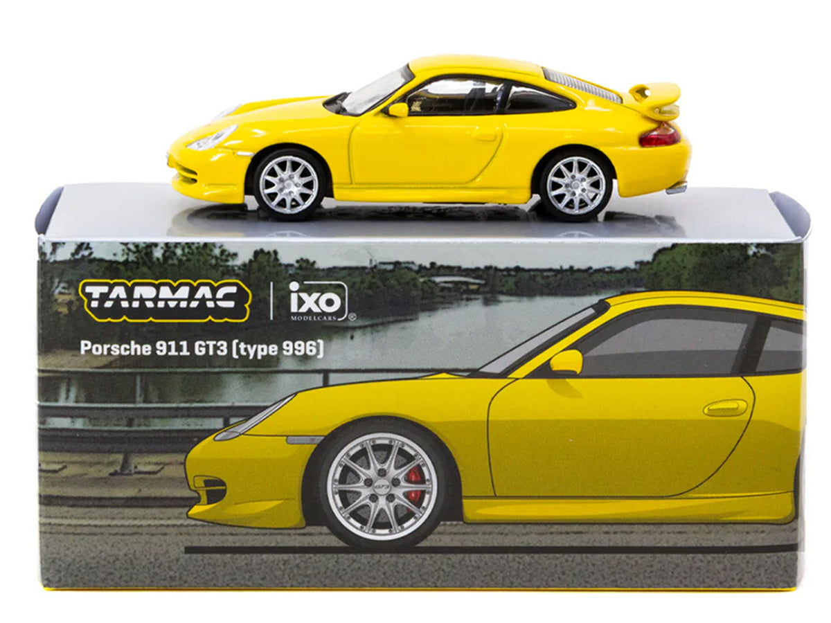 Porsche 911 GT3 (996) Yellow "Global64" 1/64 Diecast Model Car - Tarmac Works
