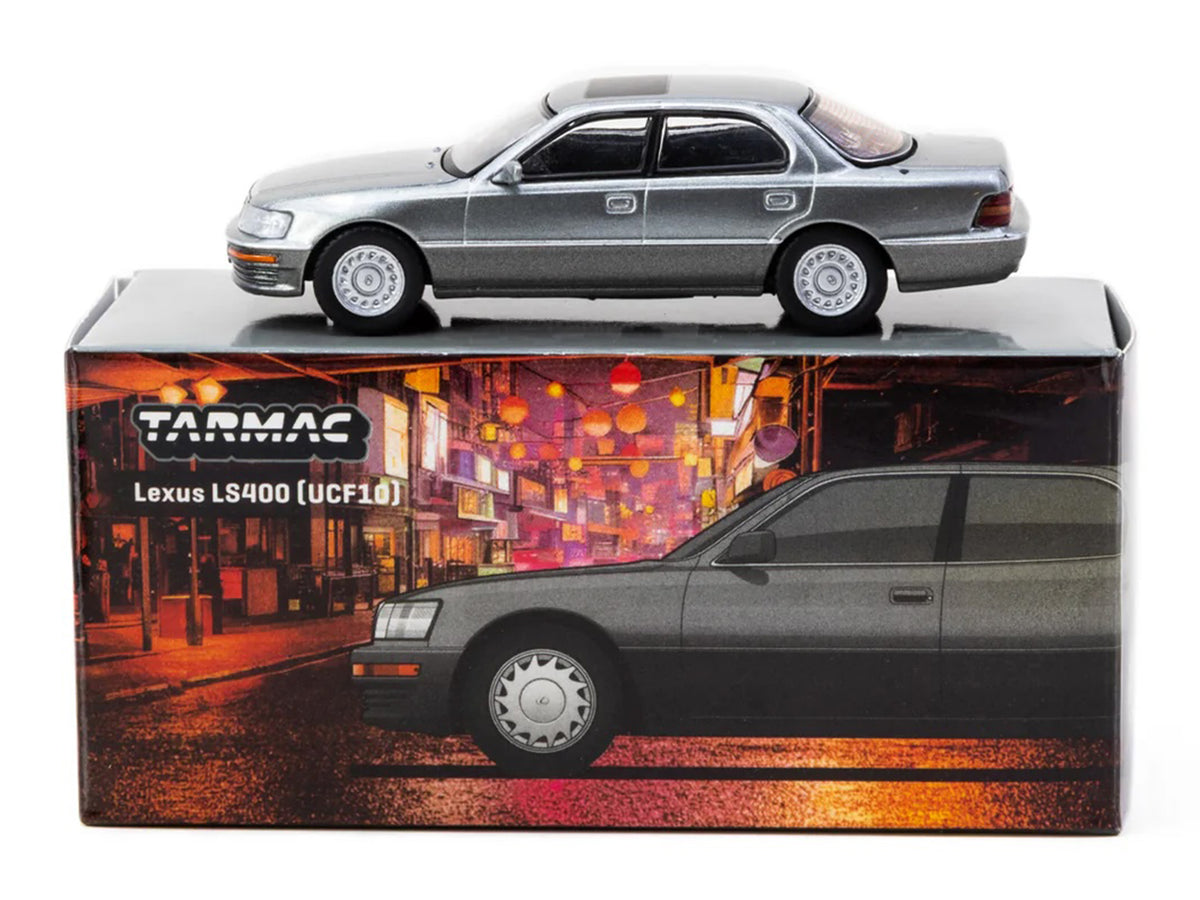 Lexus LS400 RHD Flint Gray Metallic "Global64" 1/64 Diecast Model Car
