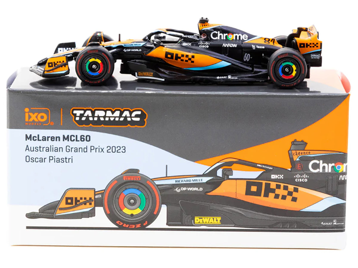 McLaren MCL60 #81 Oscar Piastri Formula One F1 "Australian GP" (2023) "Global64" Series 1/64 Diecast Model Car by Tarmac Works