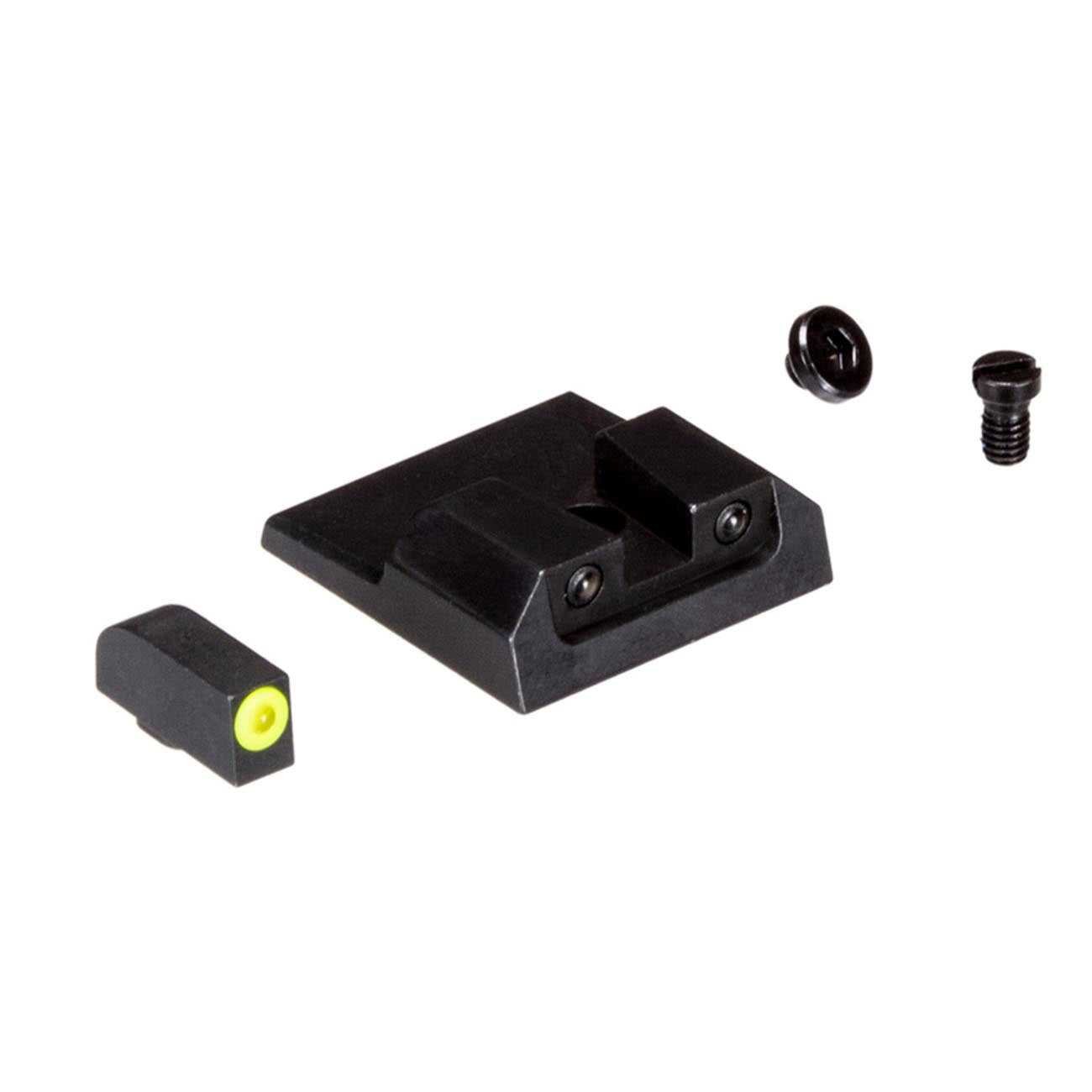 Night Fision Tritium Sights for Taurus G2c/G2/G3/TX22 - Yellow Tritium Front Ring/Tritium Black Ring
