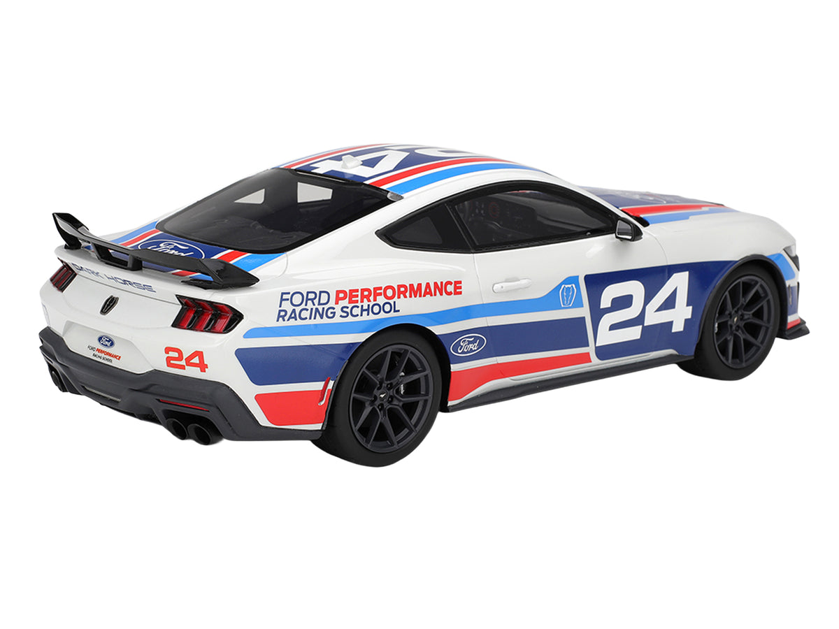 Ford Mustang Dark Horse #24 White with Graphics 1/18 Model by Top Speed