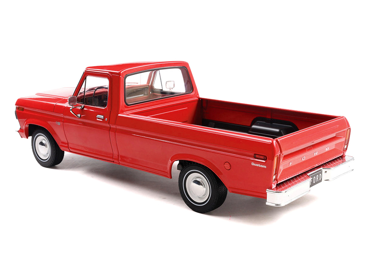 1974 Ford F-100 Pickup Truck Candy Apple Red 1/18 Diecast Model - Greenlight
