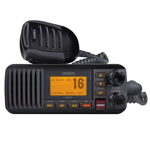 Uniden UM385BK Black VHF Wtron Class D DSC 25 Watt