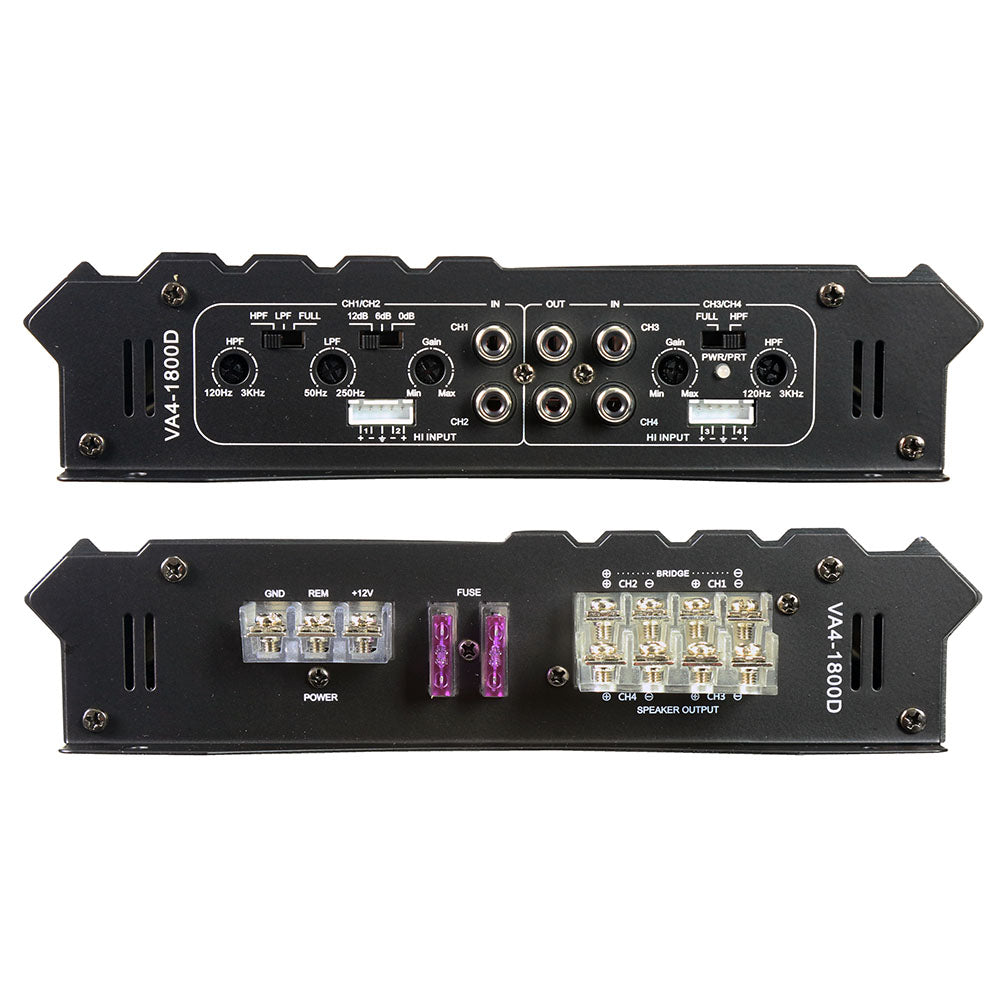 Power Acoustik Vertigo Series ELE 4 Channel Amplifier 1800W Max