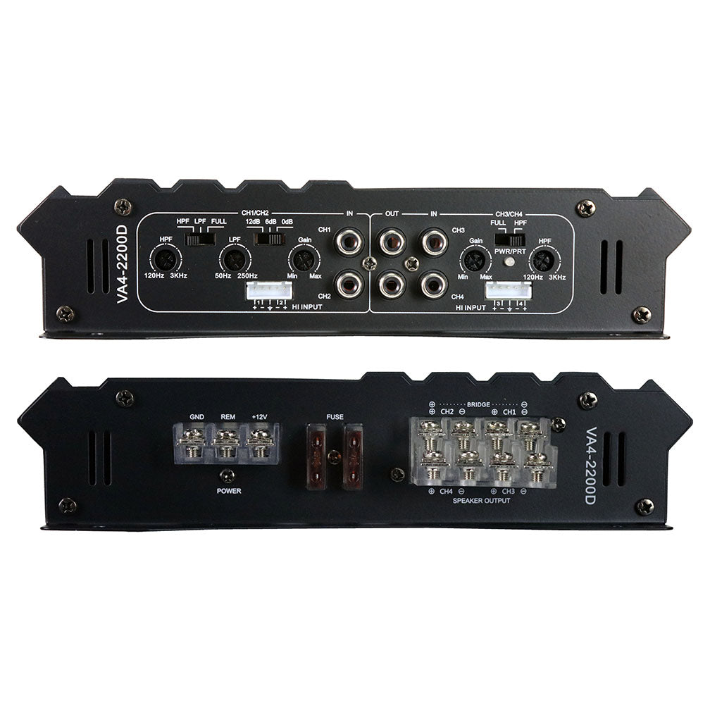 Power Acoustik Vertigo Series 4 Channel Amplifier 2200W Max