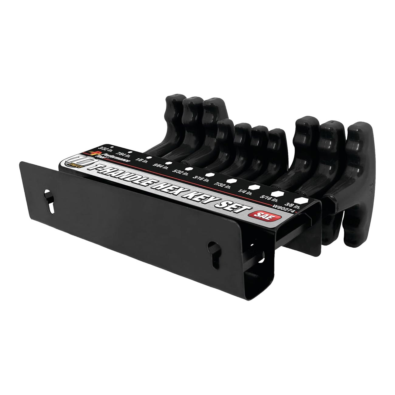 Performance Tool Soft Grip Dual Drive SAE Hex T-Handle Set (10 Piece)