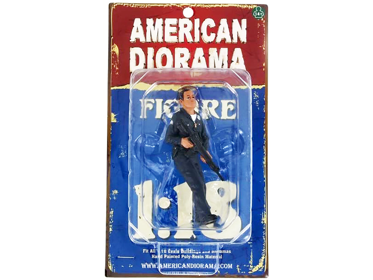 Police Officer II Figure For 1:18 Scale Models by American Diorama <h2>Police Diorama</h2> <p>High-quality diecast model car perfect collectors and enthusiasts. Features detailed interior exterior cra