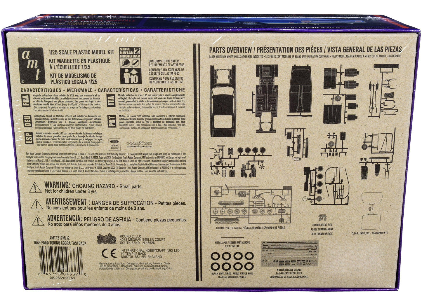Skill 2 Model Kit 1969 Ford Torino Cobra Fastback 3-in-1 1/25 Scale by AMT <h2>Skill AMT</h2> <p>High-quality diecast car perfect for collectors and enthusiasts. Features detailed interior exterior cr