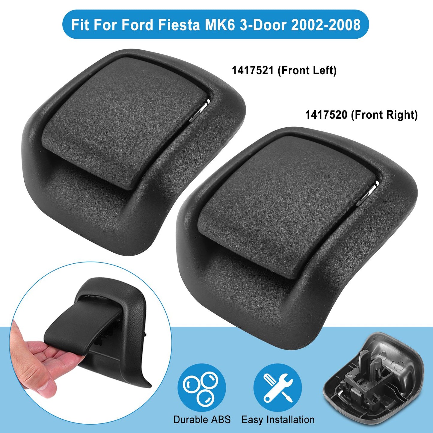 1 Pair Car Seat Release Handles For Ford Fiesta Mk6 2002-2008 Auto Recliner Fro
