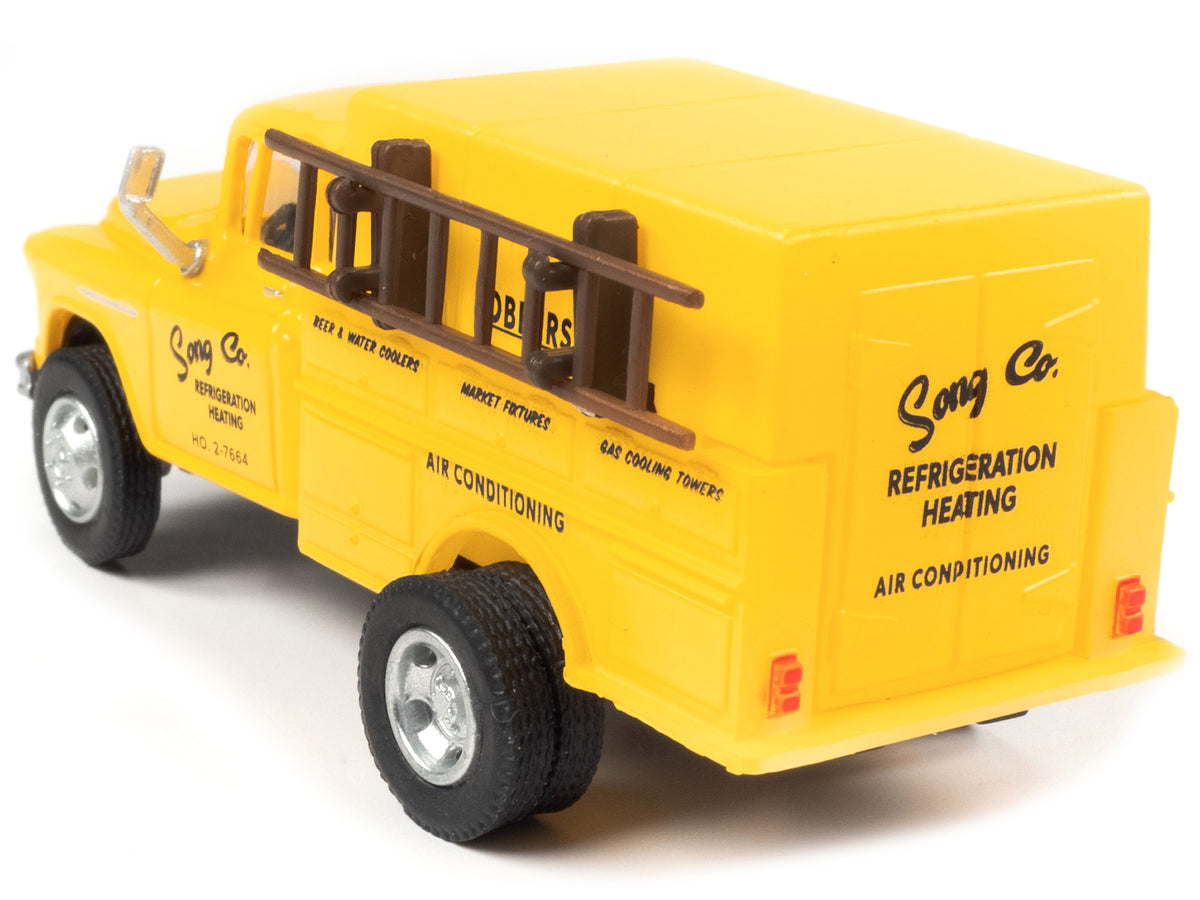 1955 Chevrolet Utility Truck Yellow 1/87 Scale Model by Classic Metal Works