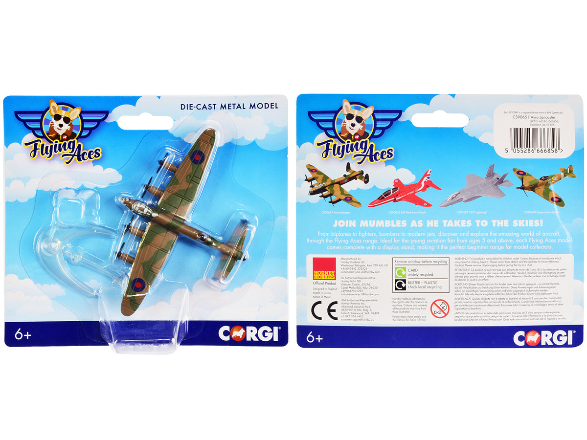 Avro Lancaster Bomber Aircraft "RAF" "Flying Aces" Series Diecast by Corgi