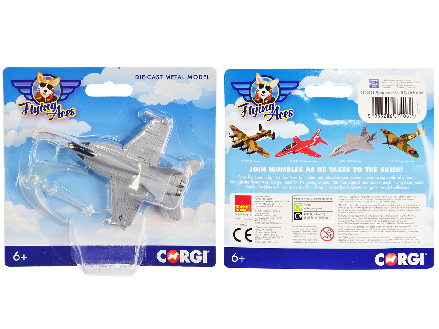Boeing F/A-18 Super Hornet Fighter Aircraft "USAF" "Flying Aces" Series Diecast