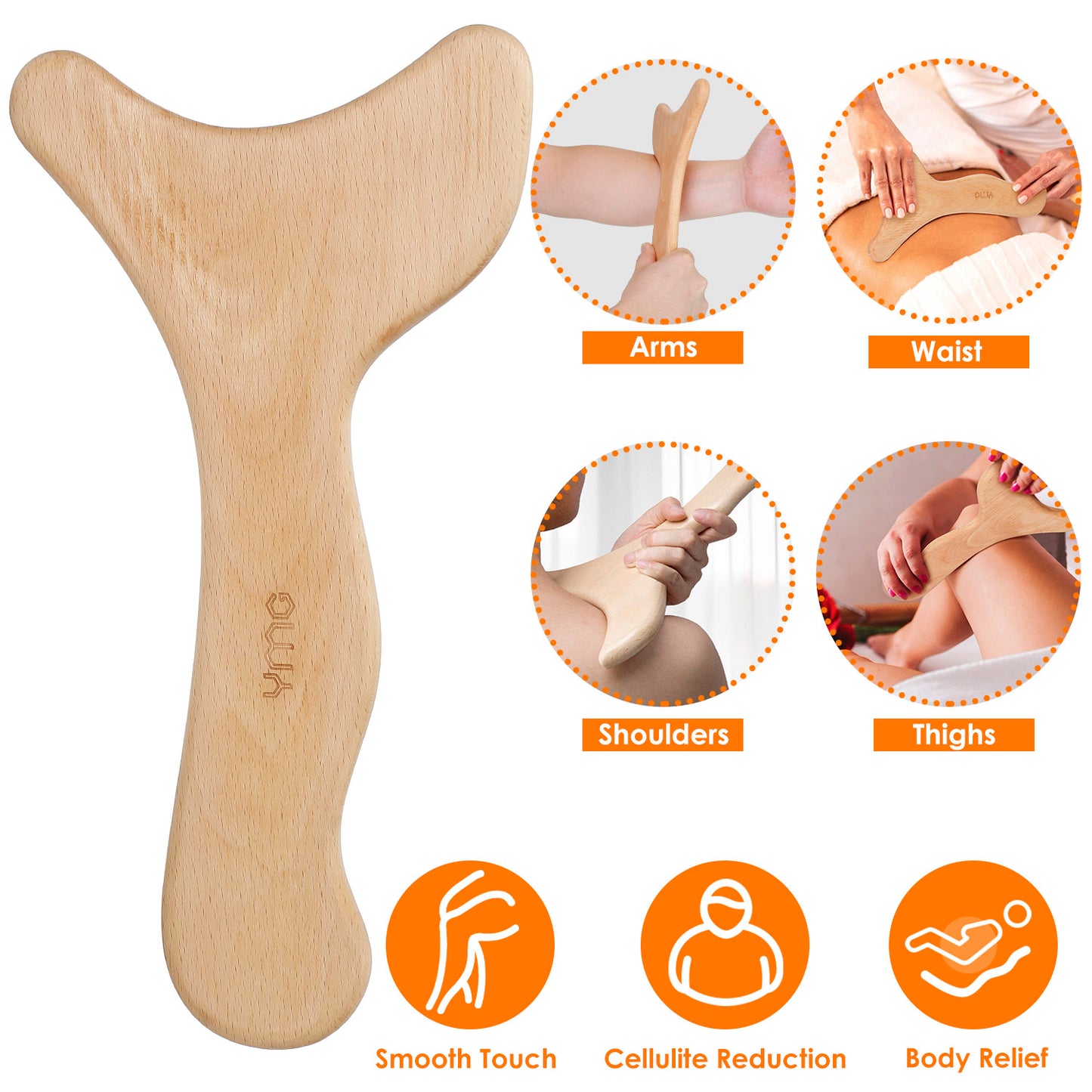 Wood Therapy Massage Tool Lymphatic Drainage Paddle Wooden Scraping Tools Massa