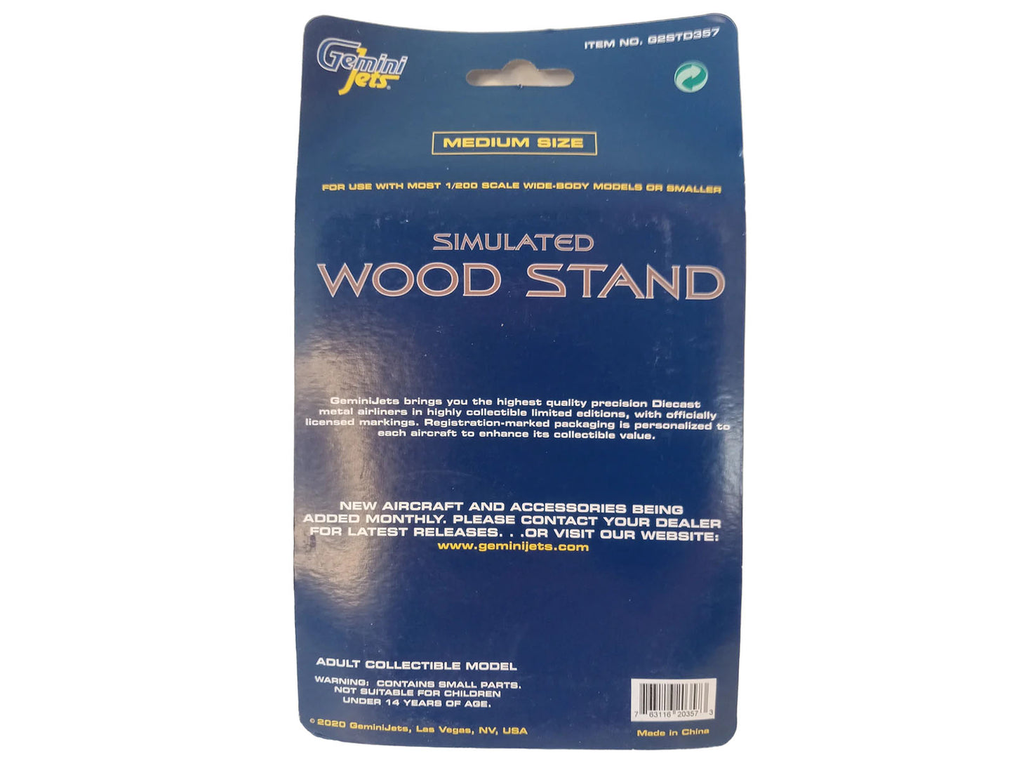 Simulated Wood Display Stand (Medium Size) for 1/200 Scale Models by GeminiJets <h2>Simulated GeminiJets</h2> <p>High-quality diecast model car perfect collectors and enthusiasts. Features detailed in