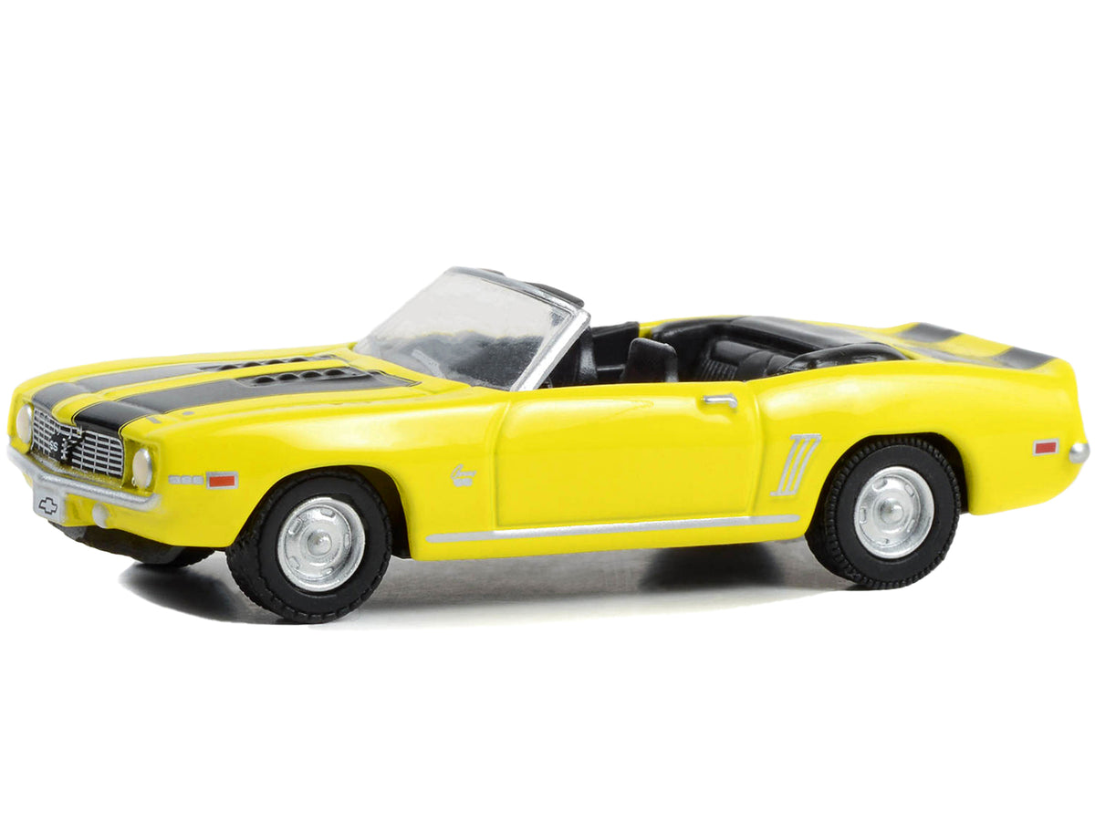 1969 Chevrolet Camaro SS Convertible Yellow with Black Stripes "17th Annual Woodward Dream Cruise Featured Heritage Vehicle" (2011) "Woodward Dream Cruise" Series 1 1/64 Diecast Model Car by Greenlight