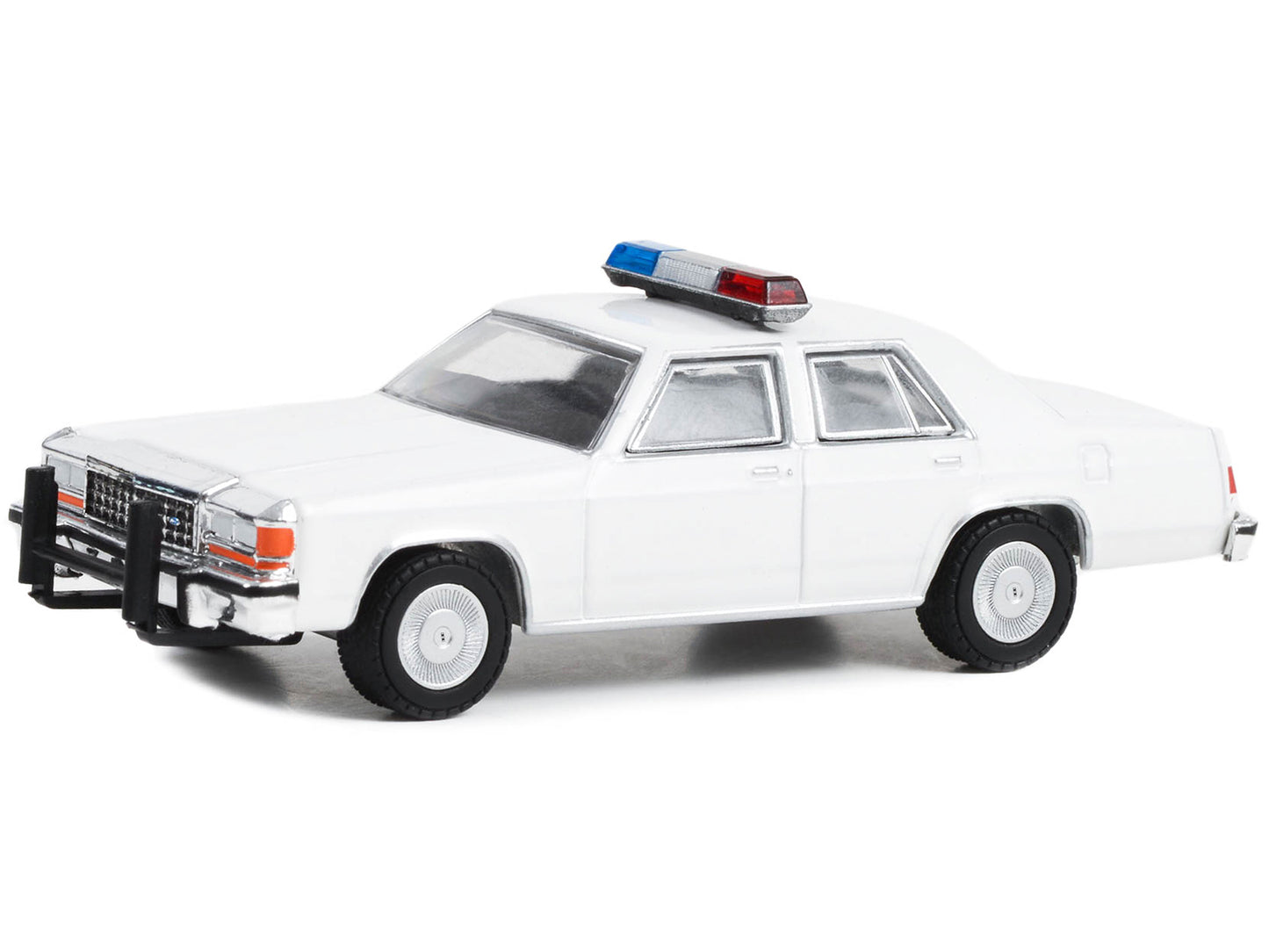 GreenLight 1980-1991 Ford LTD Crown Victoria Police White with Light Bar "Hot Pursuit" "Hobby Exclusive" Series 1/64 Diecast Model Car by <h2>1980-1991 Greenlight</h2> <p>High-quality perfect for coll