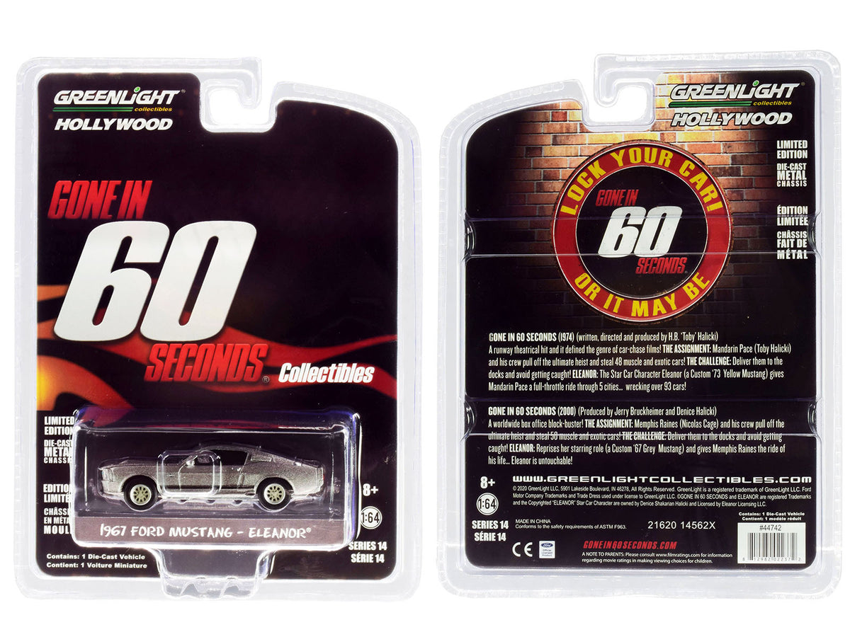 1967 Ford Mustang Custom (2000) Movie 1/64 Diecast Model Car - Greenlight