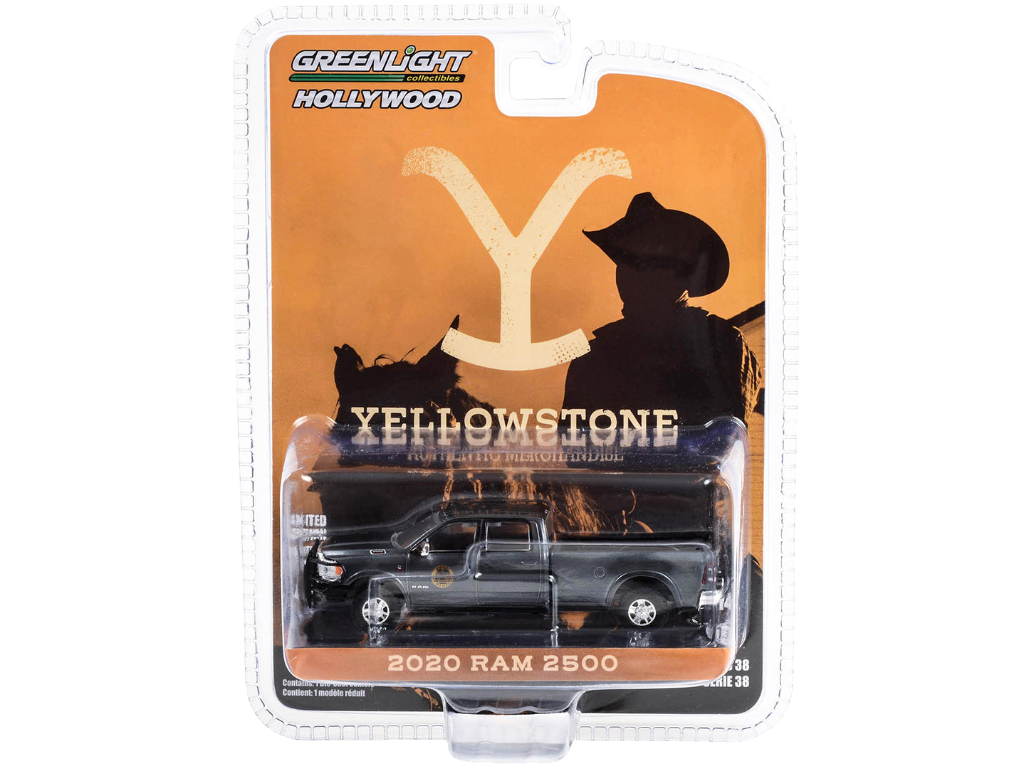 GreenLight 2020 Ram 2500 Pickup Truck Dark Gray Metallic "Montana Livestock Association" "Yellowstone" (2018-Current) TV Series "Hollywood Series" Release 39 1/64 Diecast Model Car by <h2>2020 Greenli