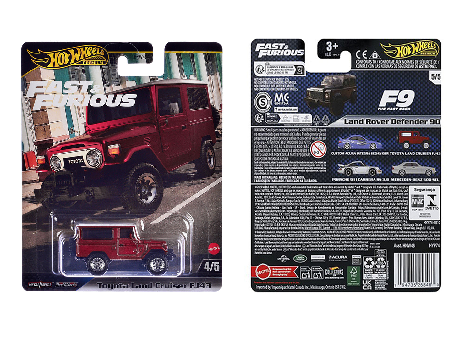 Hot Wheels Toyota Land Cruiser FJ43 Red with White Top "The Fate of the Furious" (2017) Movie "Fast & Series Diecast Model Car by <h2>Toyota Wheels</h2> <p>High-quality perfect for collectors and enth