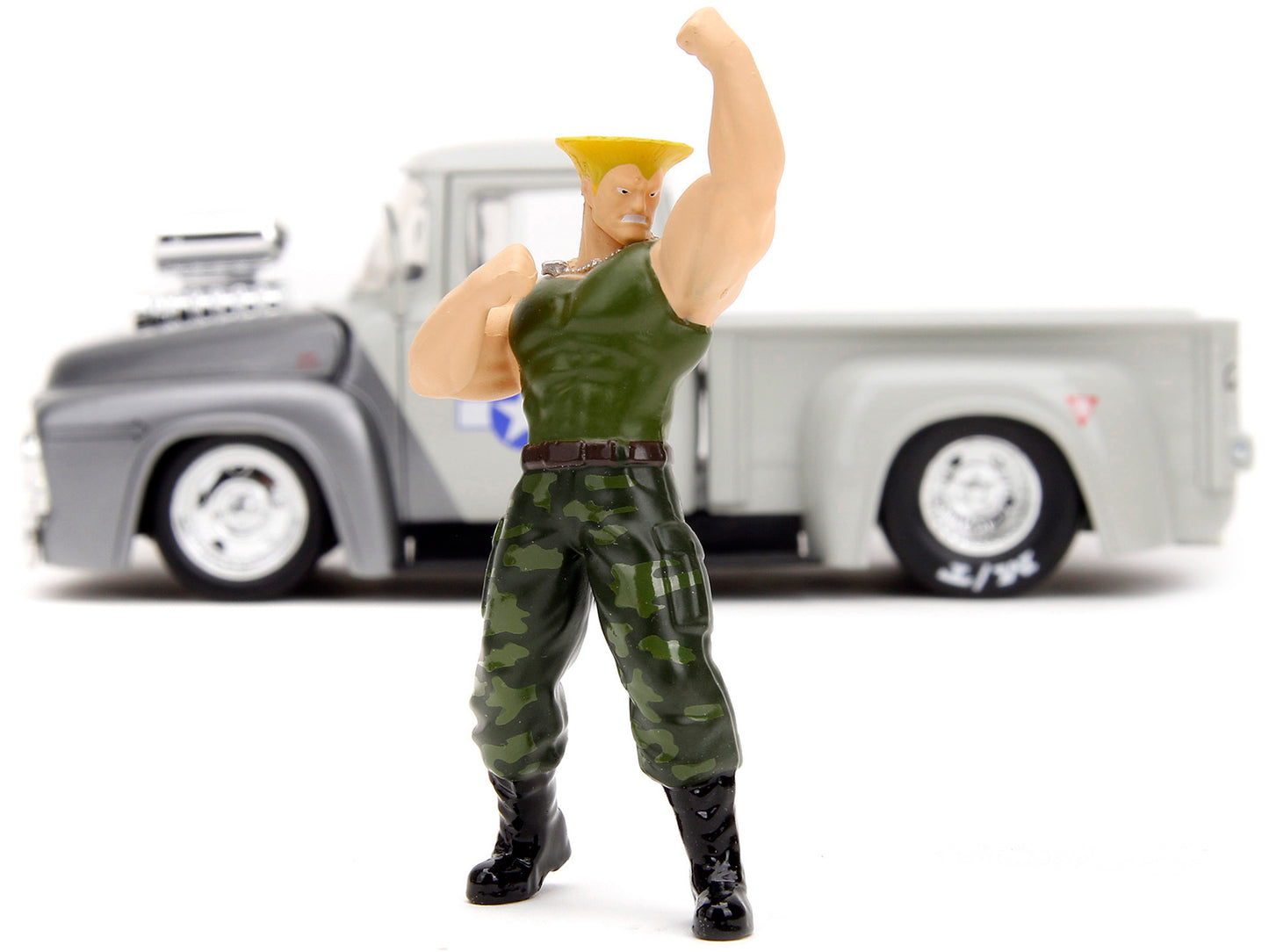 1956 Ford F-100 Pickup Truck Tan and Gray Metallic Guile Diecast Figure "Street Fighter" Video Game "Anime Hollywood Rides" Series 1/24 Model Car by Jada <h2>1956 Jada</h2> <p>High-quality perfect for