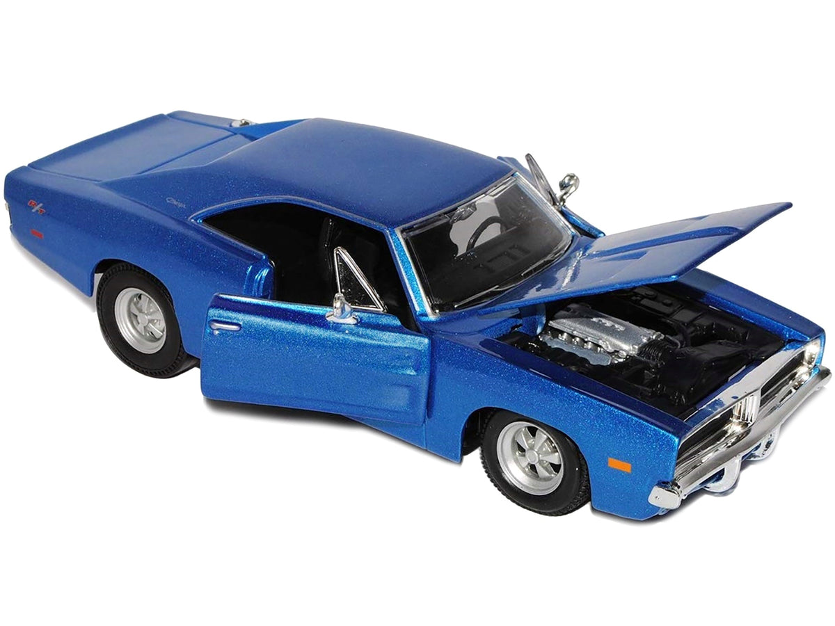 1969 Dodge Charger R/T Hemi Blue 1/25 Diecast Model Car - Maisto