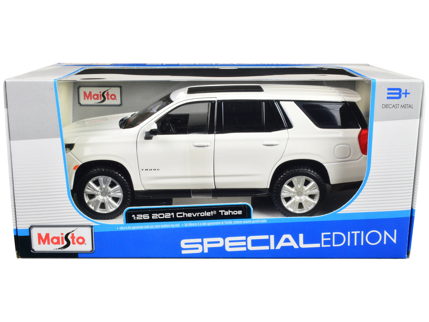 Maisto 2021 Chevrolet Tahoe White with Sunroof "Special Edition" 1/26 Diecast Model Car by <h2>2021 Maisto</h2> <p>High-quality perfect for collectors and enthusiasts. Features detailed interior exter