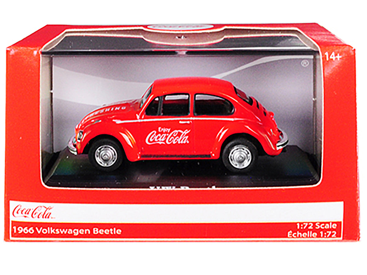 1966 Volkswagen Beetle "Coca-Cola" Red 1/72 Diecast by Motorcity Classics