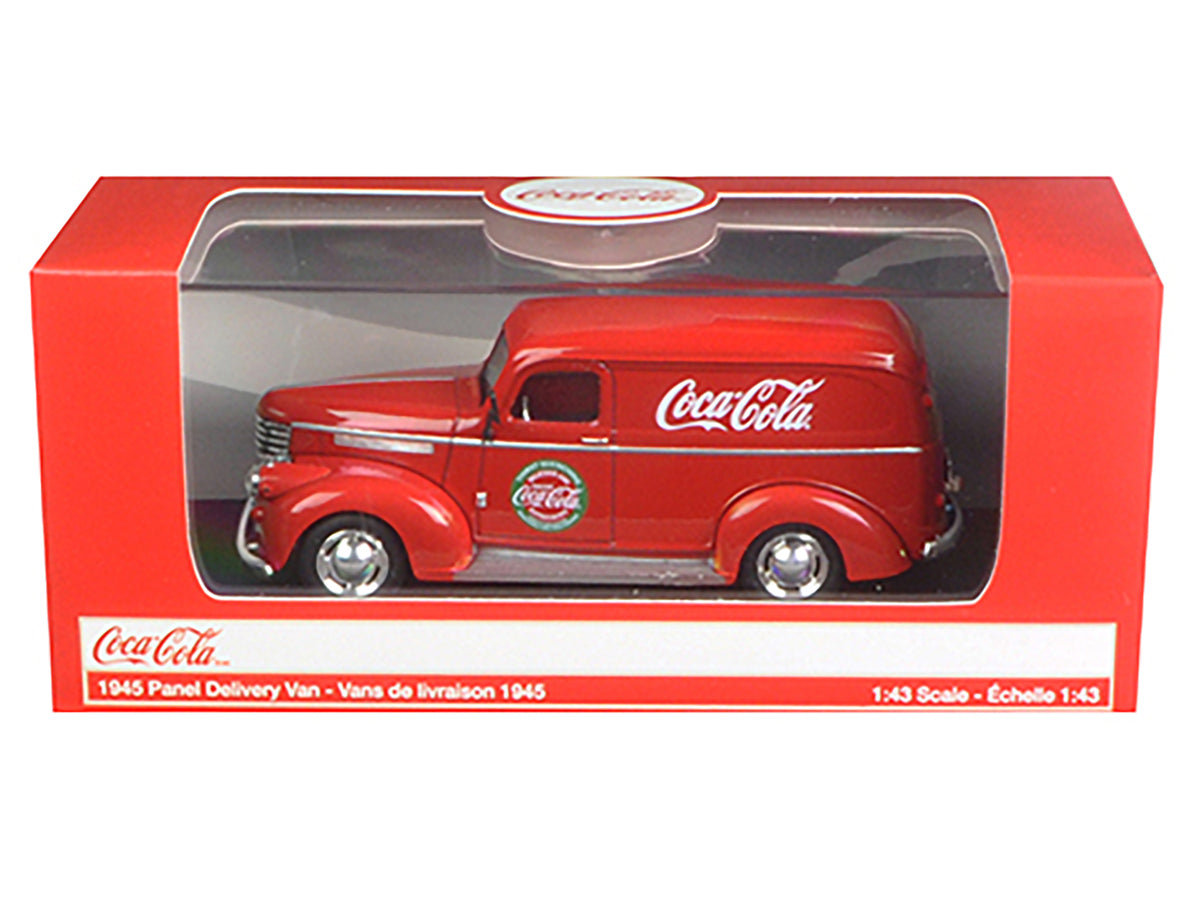 1945 Panel Delivery Van "Coca-Cola" Red 1/43 Diecast by Motorcity Classics