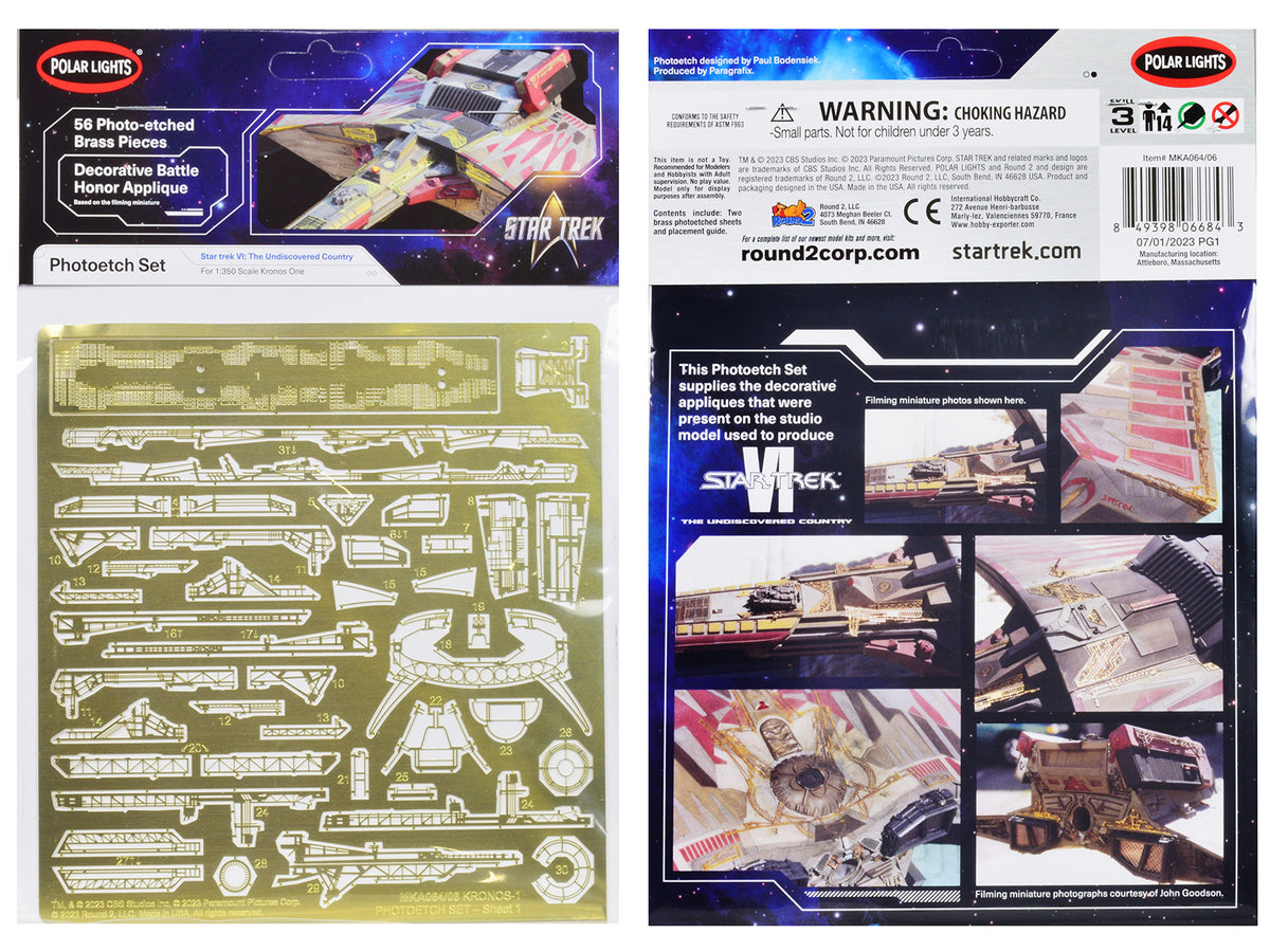 Photoetch Set for Klingon Kronos One Spaceship Movie 1/350 Scale by Polar Lights