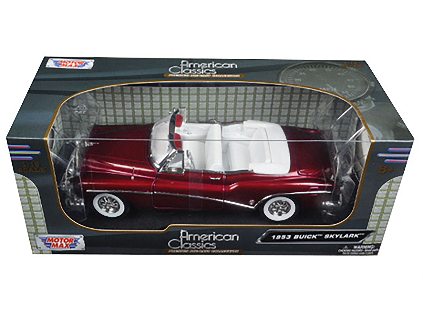 1953 Buick Skylark Burgundy 1/18 Diecast Model Car by Motormax <h2>1953 Motormax</h2> <p>High-quality perfect for collectors and enthusiasts. Features detailed interior exterior craftsmanship, realist