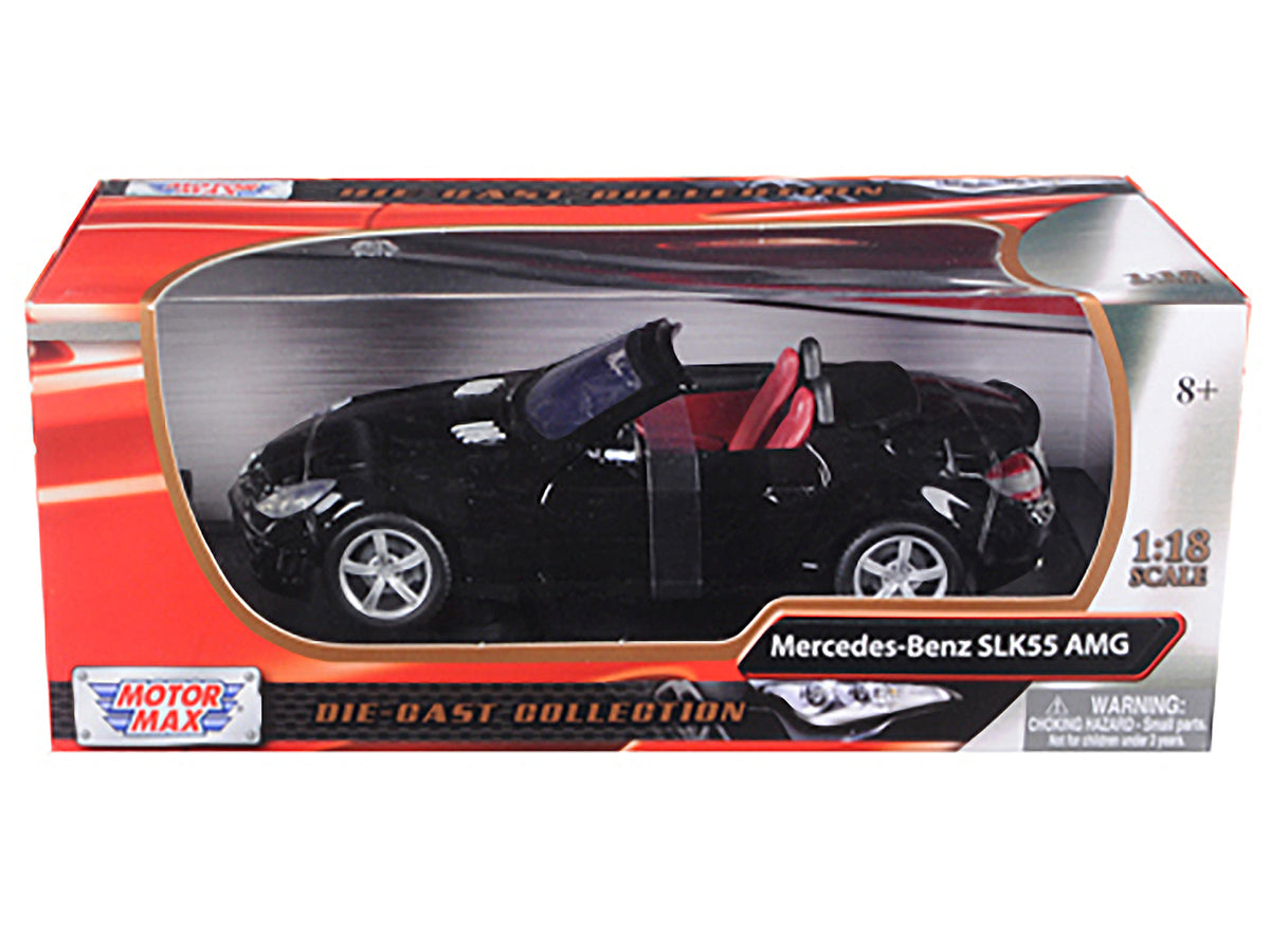 2005 Mercedes SLK55 AMG Black 1/18 Diecast Model Car - Motormax