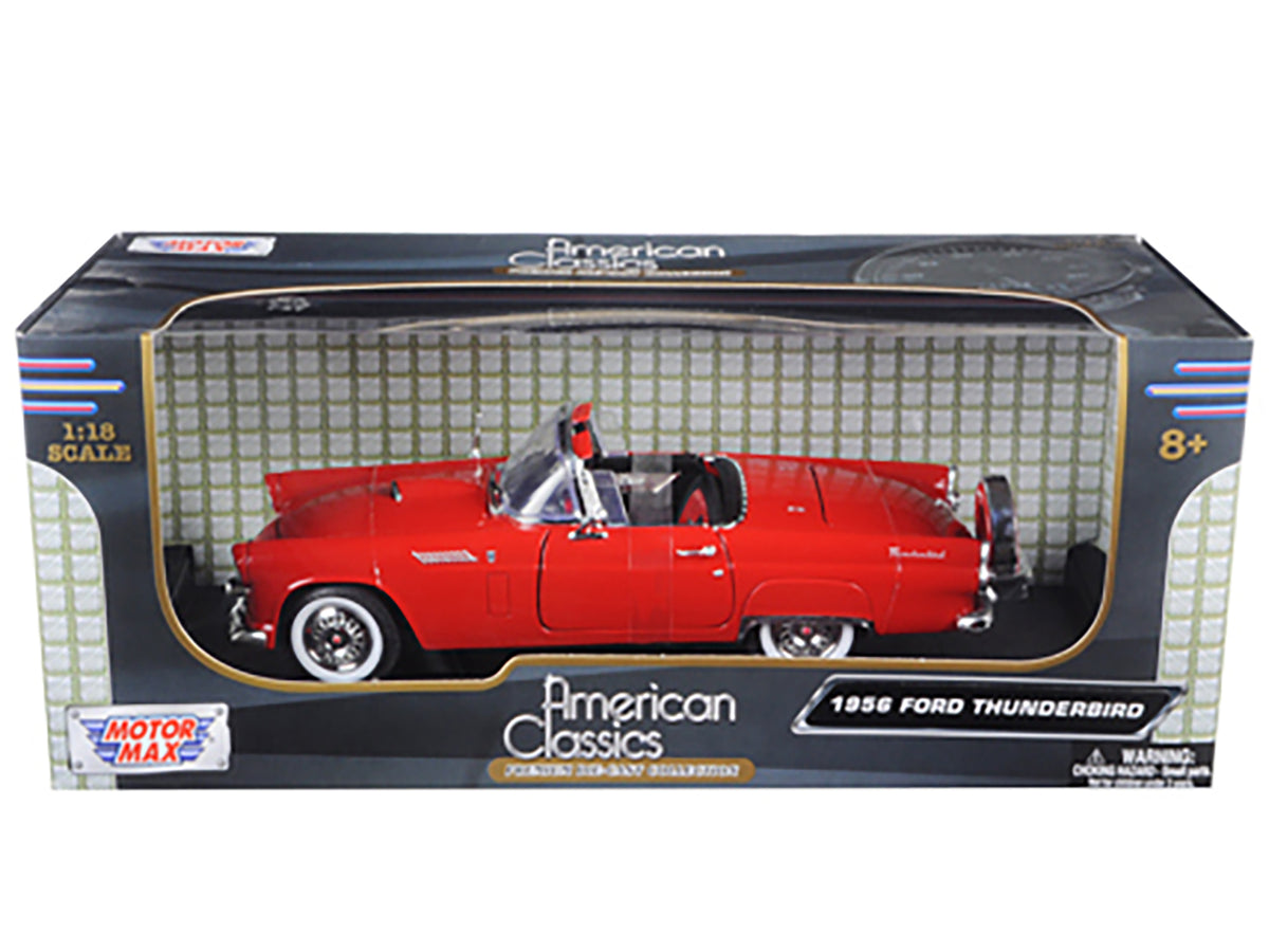 1956 Ford Thunderbird Red 1/18 Diecast Model Car - Motormax