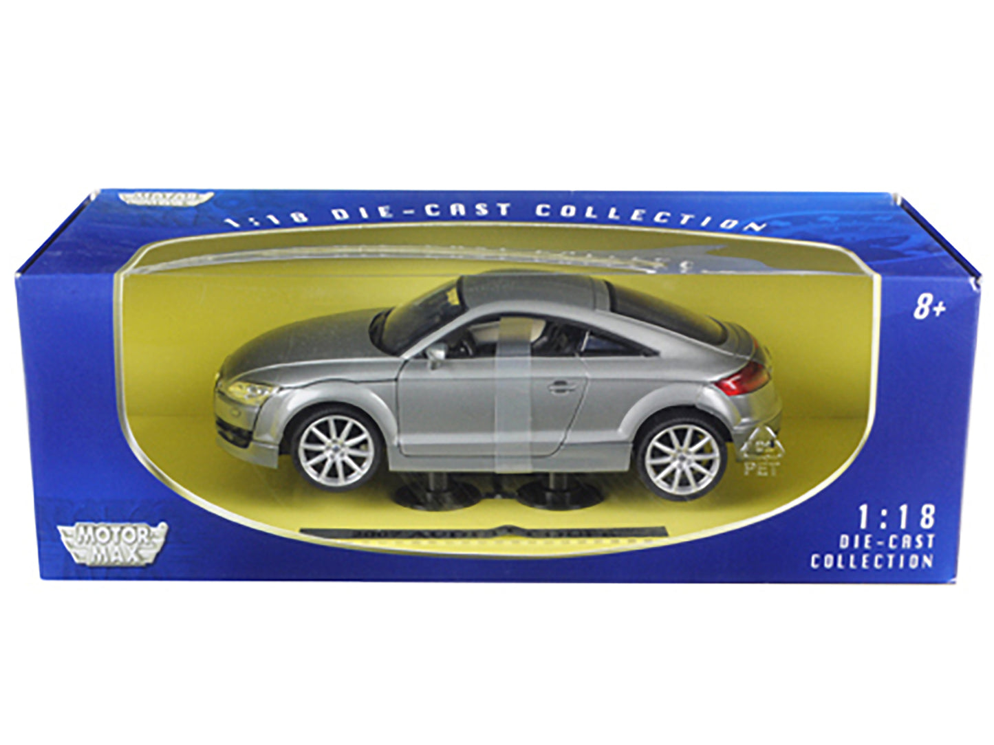 2007 Audi TT Coupe Grey 1/18 Diecast Car Model by Motormax
