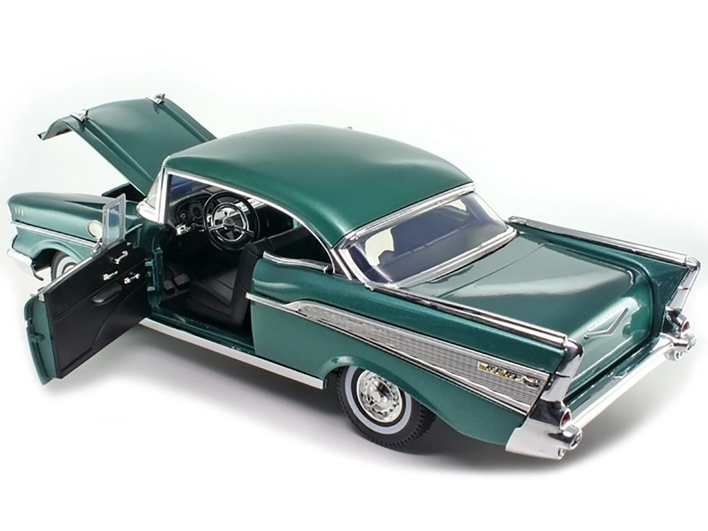 1957 Chevrolet Bel Air Hard Top Green 1/18 Diecast Model Car by Motormax <h2>1957 Motormax</h2> <p>High-quality perfect for collectors and enthusiasts. Features detailed interior exterior craftsmanshi