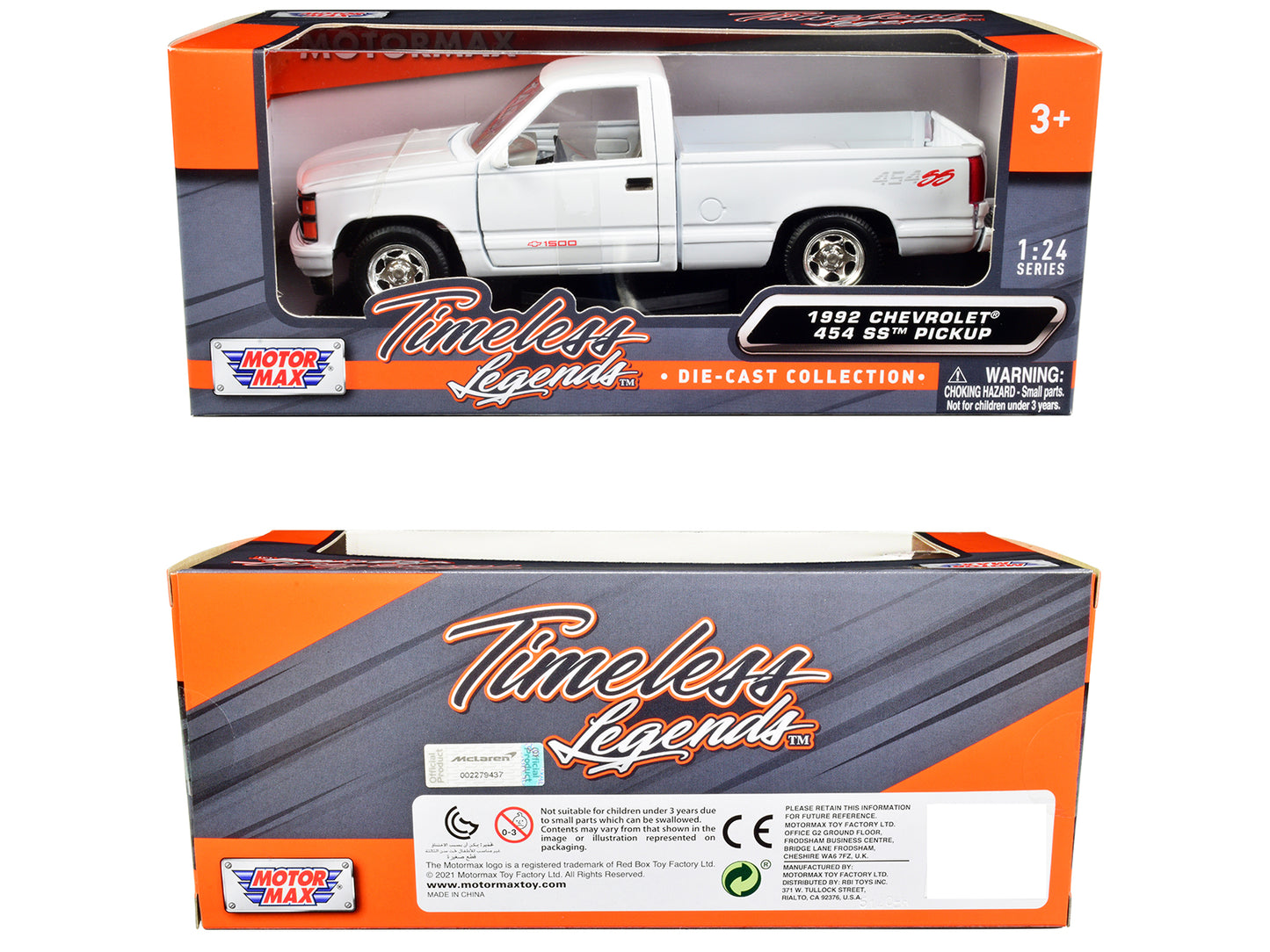 1992 Chevrolet 454 SS Pickup Truck White 1/24 Diecast Model Car by Motormax <h2>1992 Motormax</h2> <p>High-quality perfect for collectors and enthusiasts. Features detailed interior exterior craftsman
