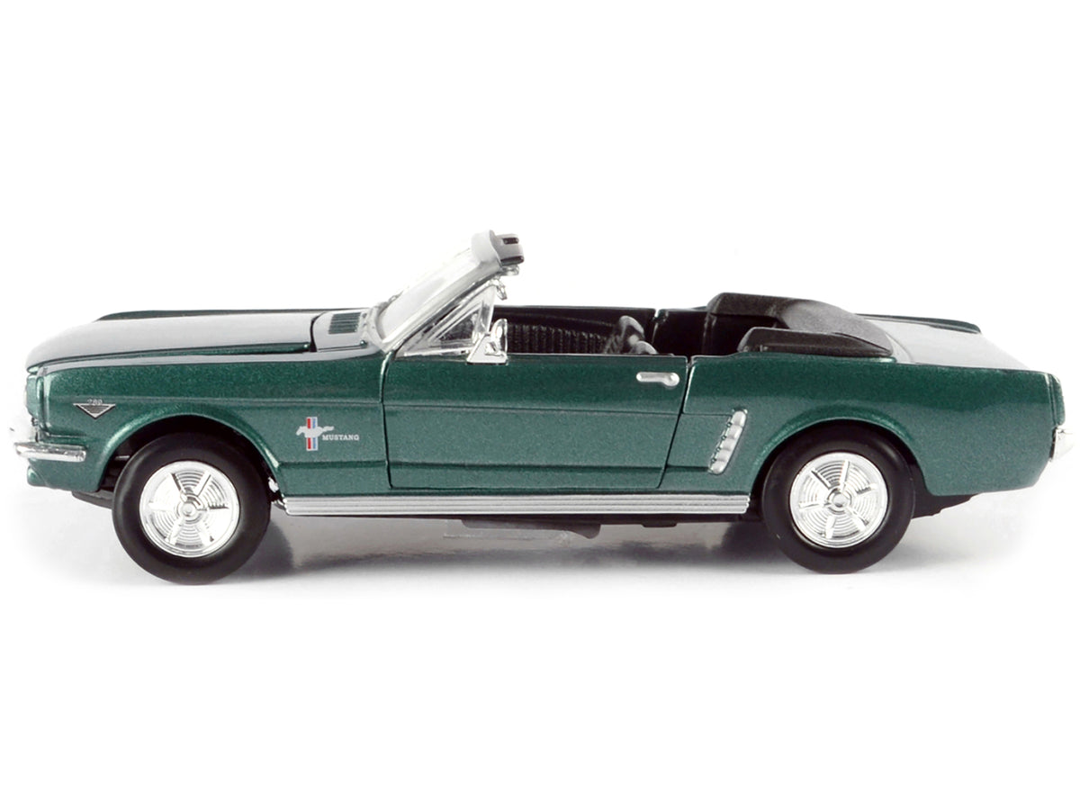 1964 1/2 Ford Mustang Convertible Green Metallic 1/24 Diecast Model Car