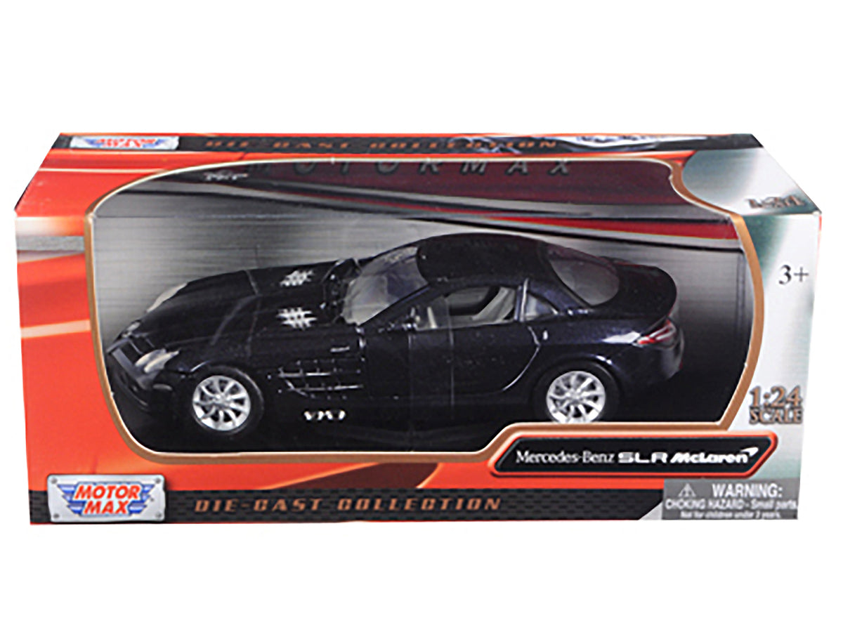 Mercedes Mclaren SLR Metallic Black 1/24 Diecast Model Car - Motormax