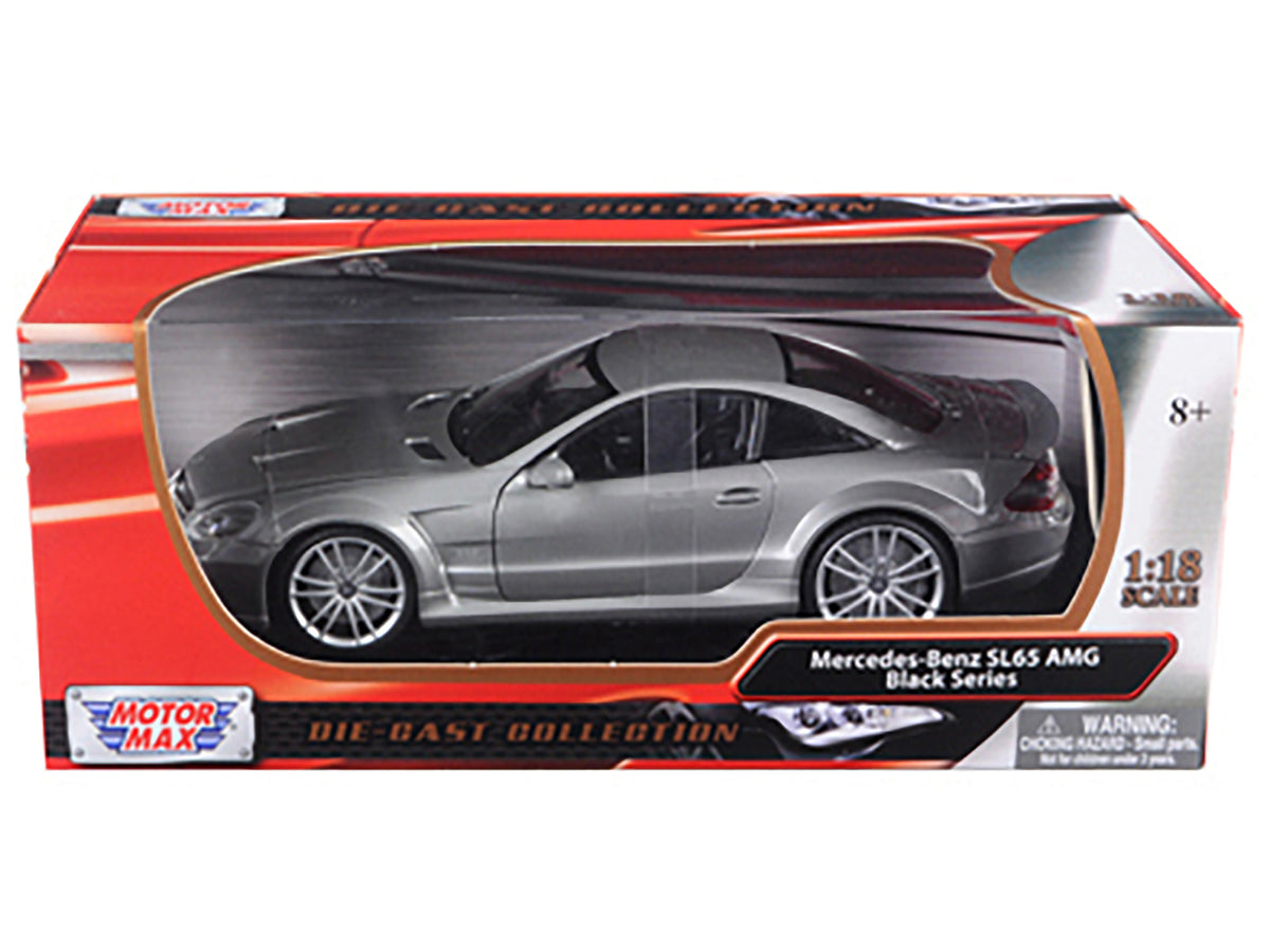 Mercedes SL65 AMG Black Series (R230) Grey 1/18 Diecast Model Car - Motormax