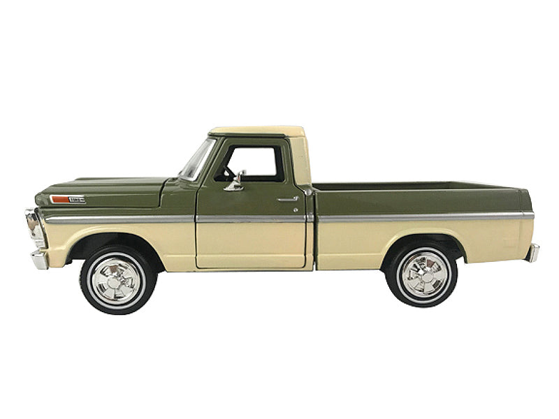 1969 Ford F-100 Pickup Truck Light Green and Cream 1/24 Diecast Model Car by Motormax <h2>1969 Motormax</h2> <p>High-quality perfect for collectors enthusiasts. Features detailed interior exterior cra