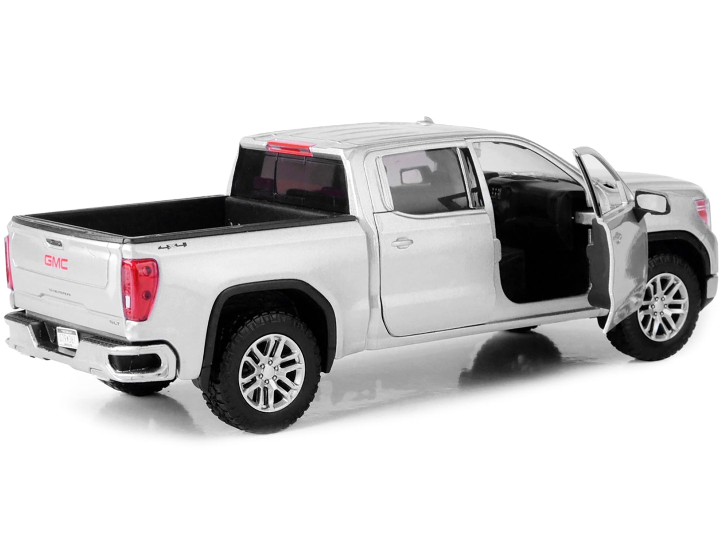 2019 GMC Sierra 1500 SLT Crew Cab Pickup Truck Silver Metallic 1/24-1/27 Diecast Model Car by Motormax <h2>2019 Motormax</h2> <p>High-quality perfect for collectors and enthusiasts. Features detailed