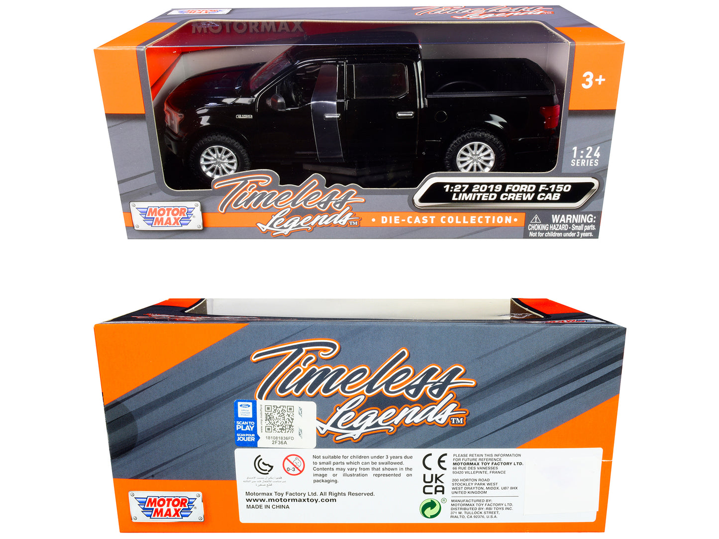 2019 Ford F-150 Limited Crew Cab Pickup Truck Black 1/24-1/27 Diecast Model Car by Motormax <h2>2019 Motormax</h2> <p>High-quality perfect for collectors and enthusiasts. Features detailed interior ex