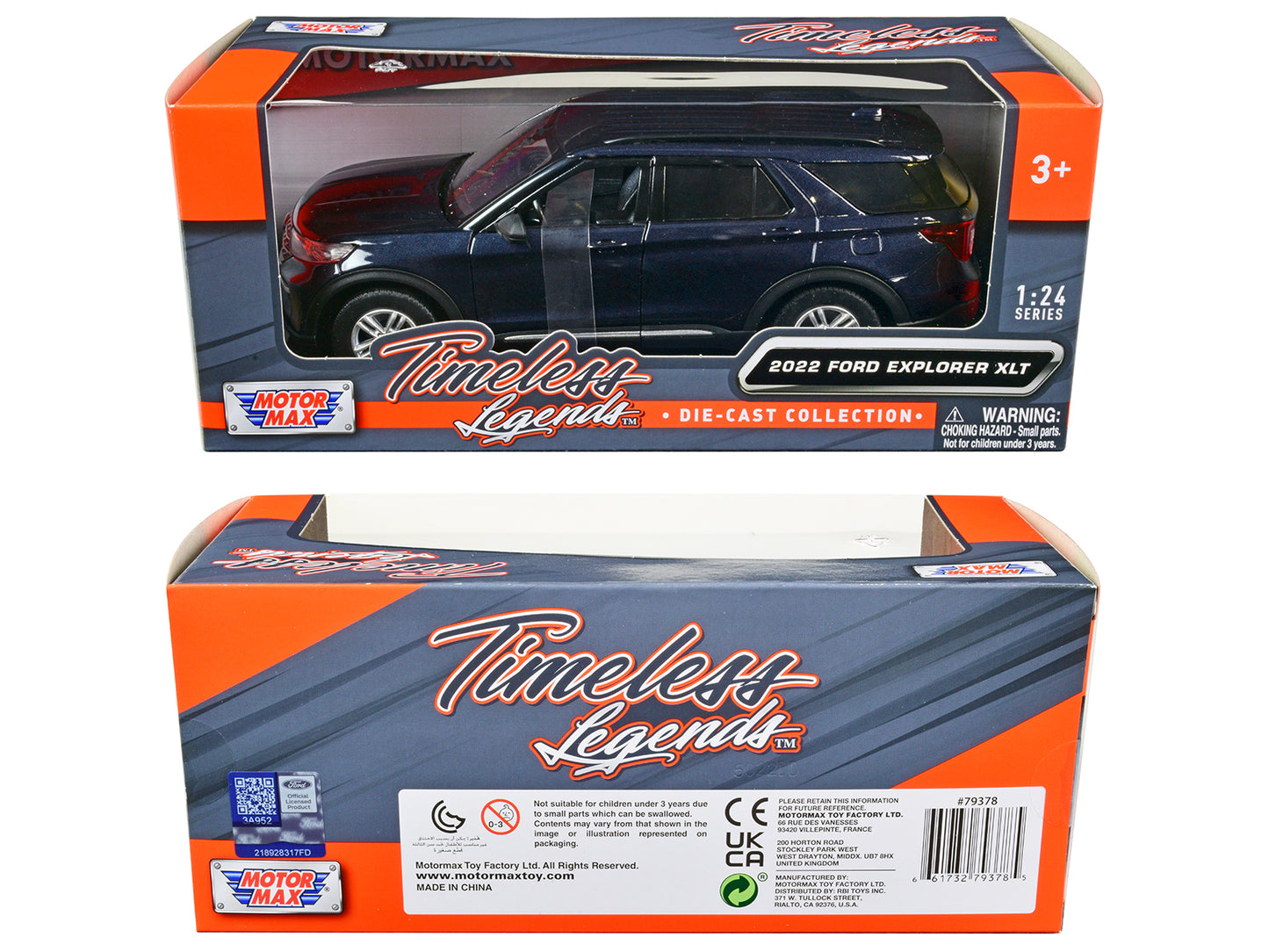 2022 Ford Explorer XLT Dark Blue Metallic "Timeless Legends" Series 1/24 Diecast Model Car by Motormax <h2>2022 Motormax</h2> <p>High-quality perfect for collectors and enthusiasts. Features detailed