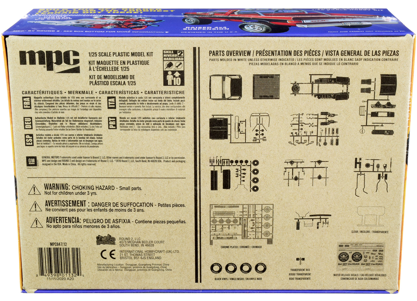 Skill 2 Model Kit 1984 GMC Pickup Truck (Molded in White) "Deserter" 1/25 Scale Model by MPC
