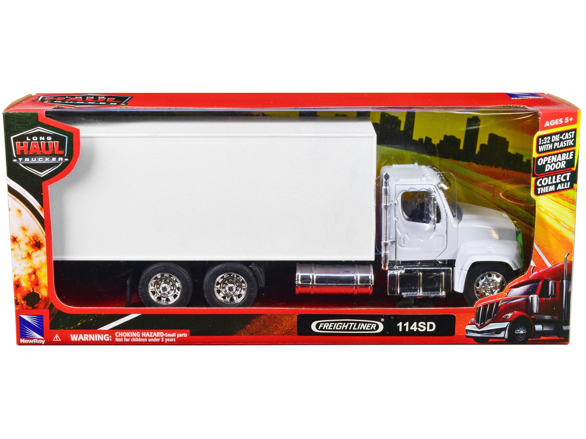 Freightliner 114SD Box Truck White "Long Haul Trucker" 1/32 Diecast Model