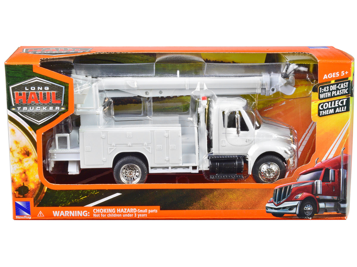 International 4200 Digger Service Truck White 1/43 Diecast Model - New Ray