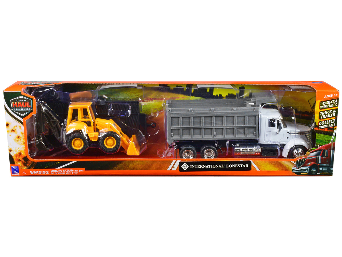 International Lonestar Dump Truck White Wheel 1/43 Diecast Model - New Ray